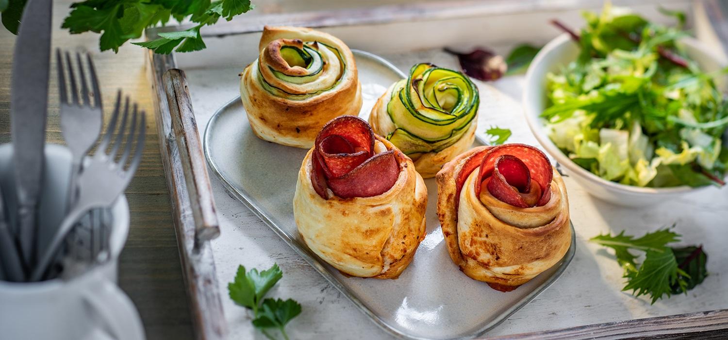 Rezeptbild von herzhaften Rosen Muffins