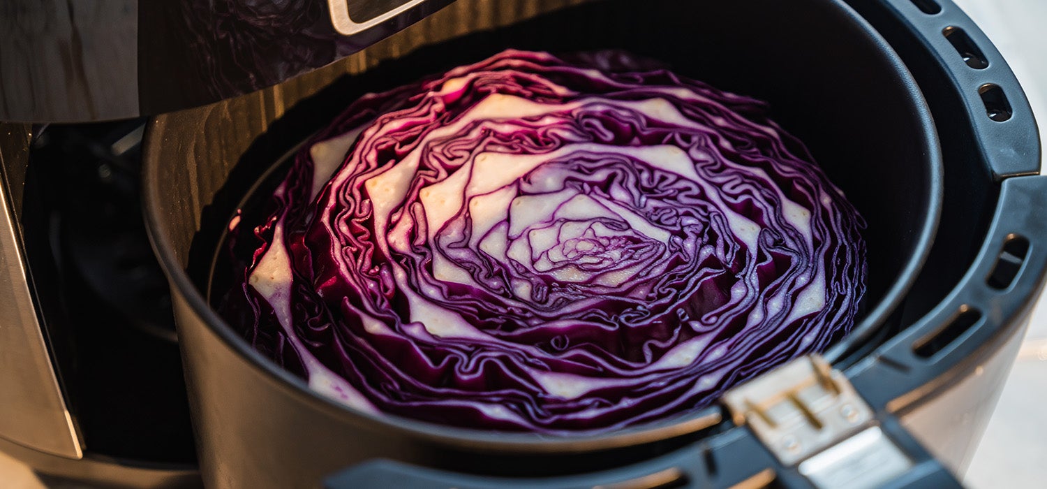 Rotkohl im Airfryer zubereitet