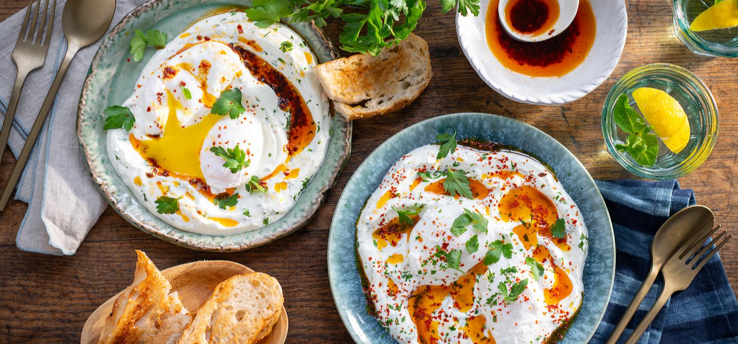 Turkish eggs mit Joghurt