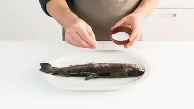 Maggi Kochratgeber frischen Fisch salzen