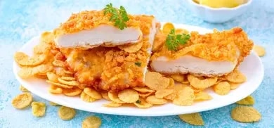 Paniertes Schnitzel mit Cornflakes