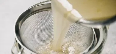Straining Chicken Broth
