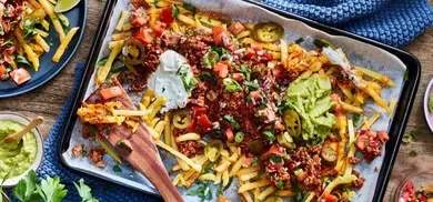  Chili-Cheese-Fries aus der Heißluftfritteusse