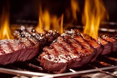 Steak auf grill