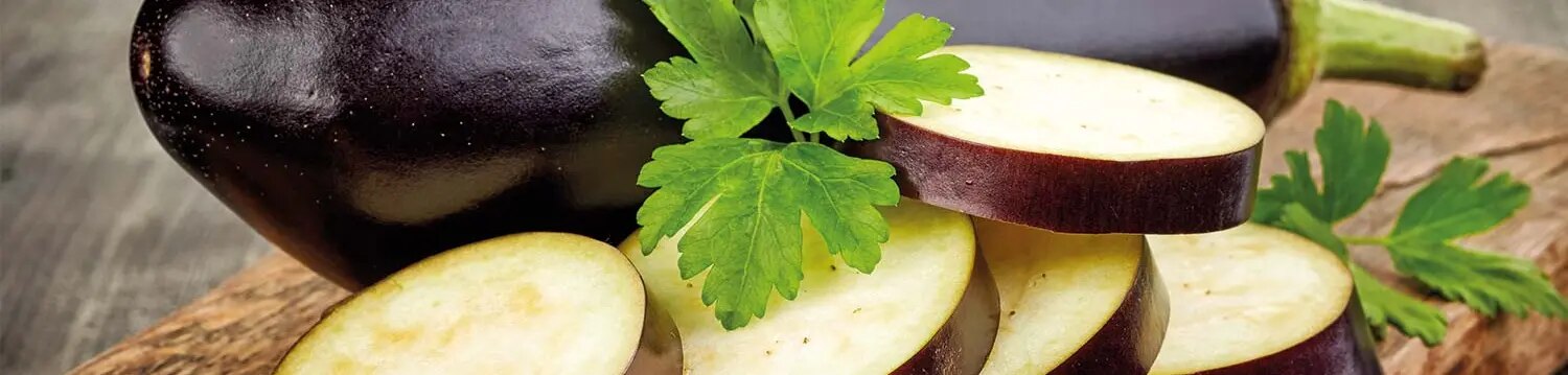 Geschnittene Aubergine