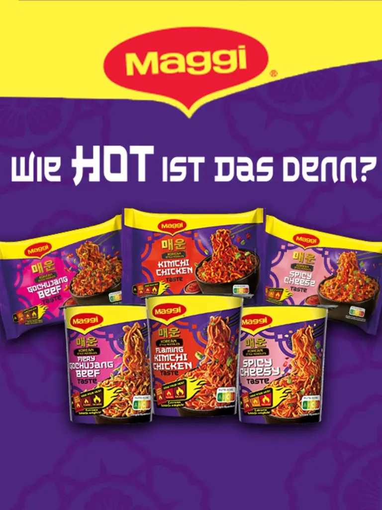 Korean Noodles Header mit allen Produkten