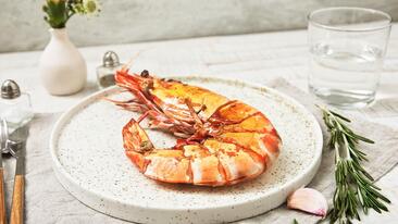 Gegarte Garnelen auslösen