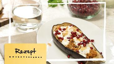 Gefüllte Auberginen mit Couscous und Feigen
