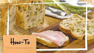 Spargelbrot mit Walnüssen