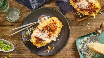 Spaghettikürbis zubereiten