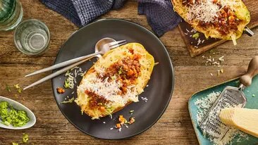 Spaghettikürbis zubereiten