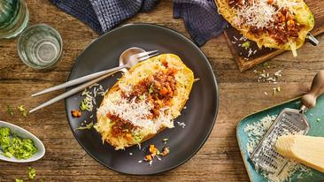 Spaghettikürbis zubereiten