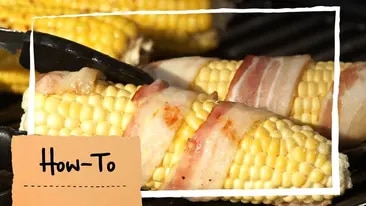 Maiskolben mit Bacon grillen