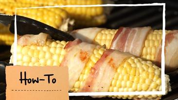 Maiskolben mit Bacon grillen