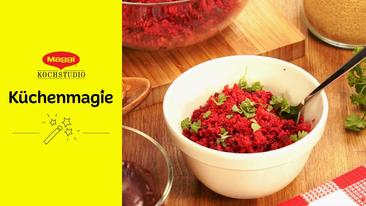 Pinker Couscous Salat