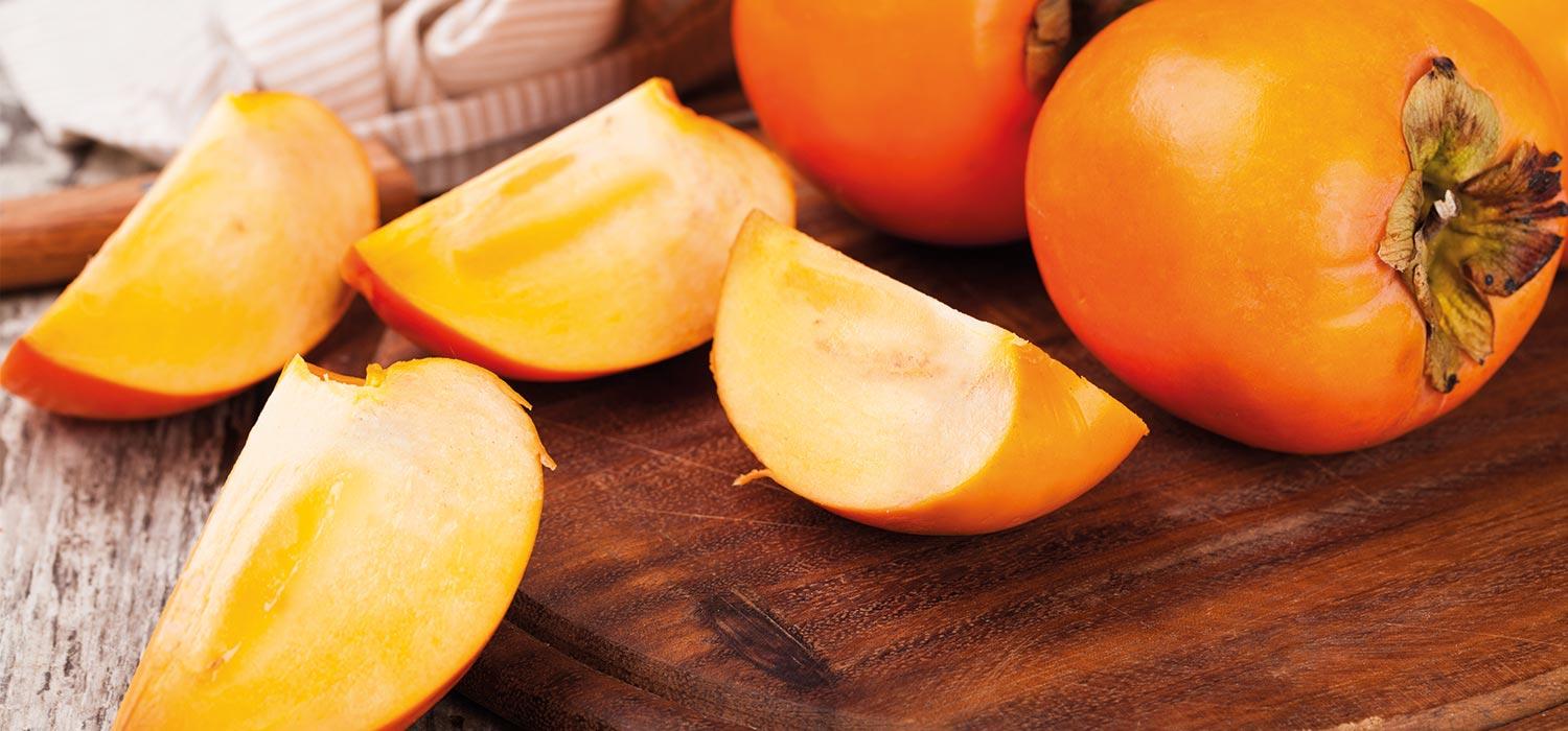 Aufgeschnittene Kakis