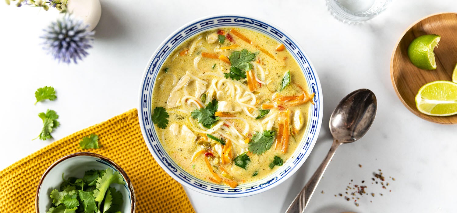 Thai Kokos-Suppe mit Hähnchen Rezeptbild
