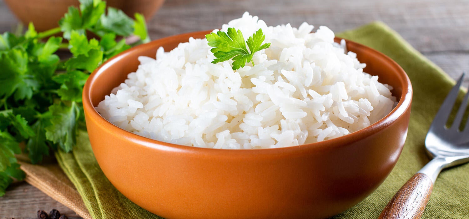 Eine Schale mit leckerem Reis