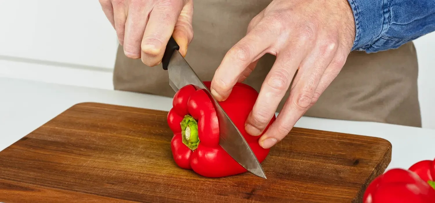Paprika richtig schneiden