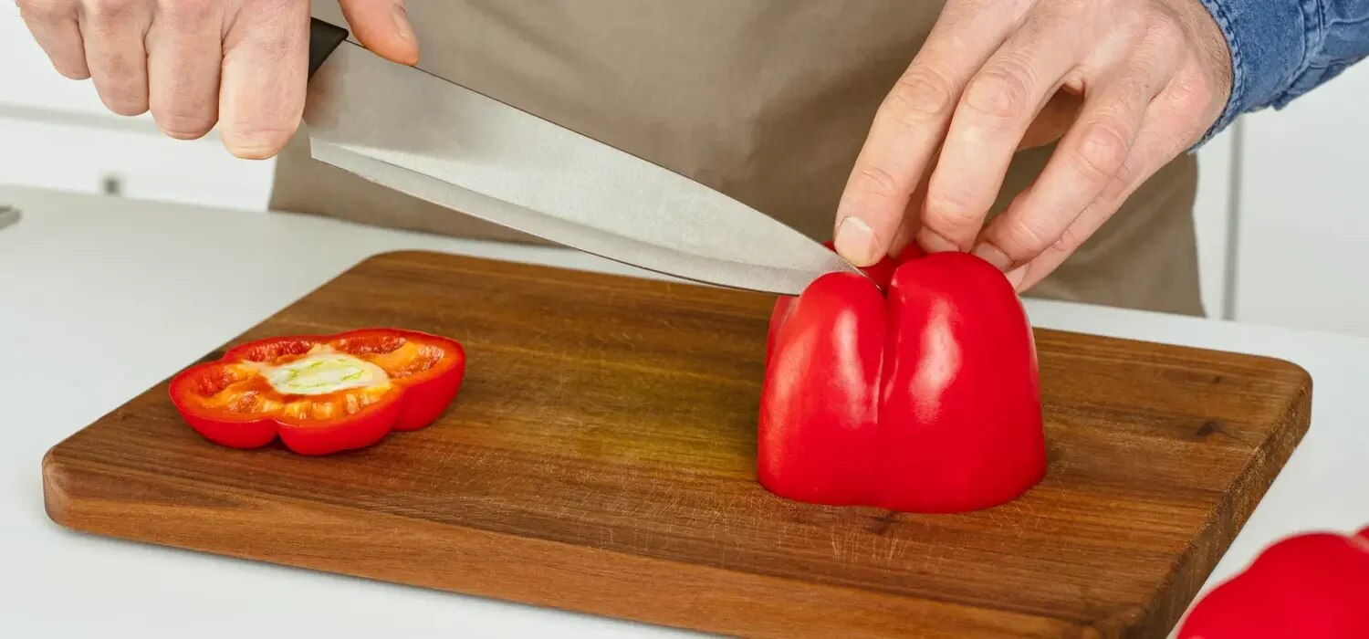 Paprika richtig schneiden