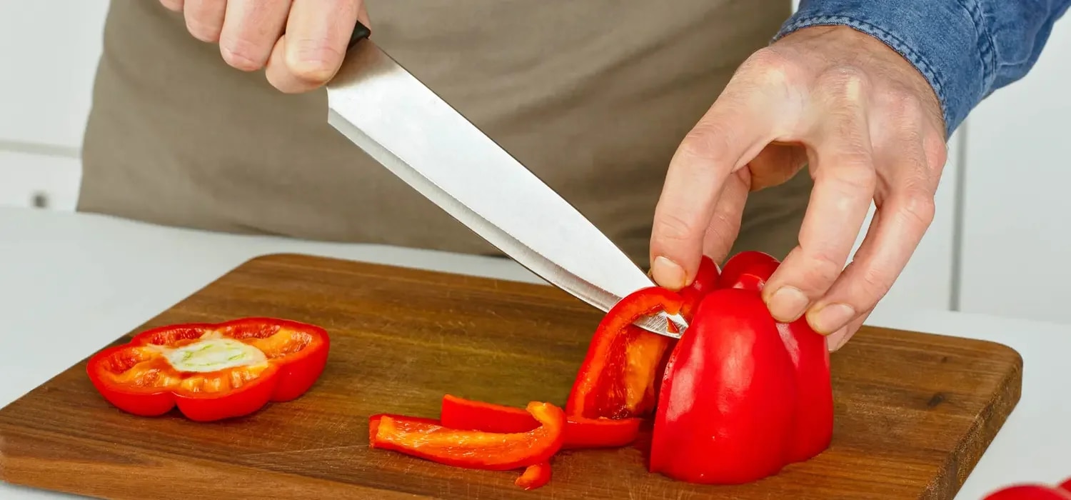 Paprika richtig schneiden