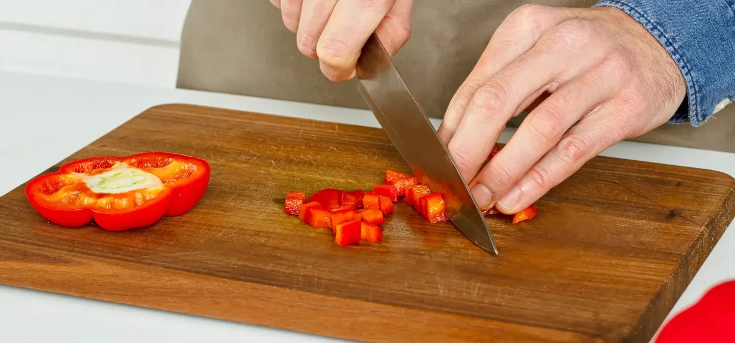 Paprika richtig schneiden