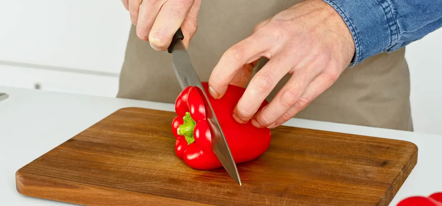 Paprika richtig schneiden