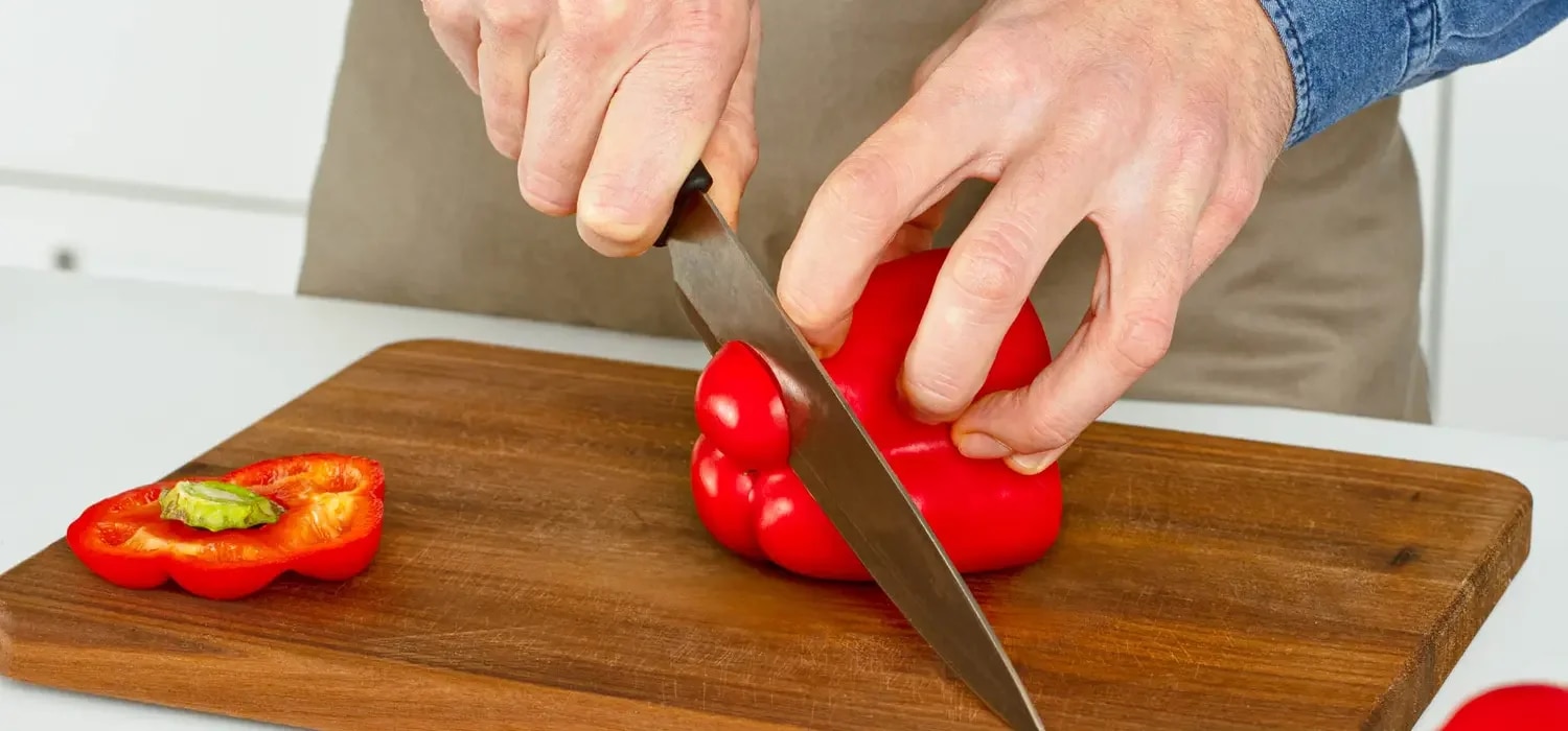 Paprika richtig schneiden