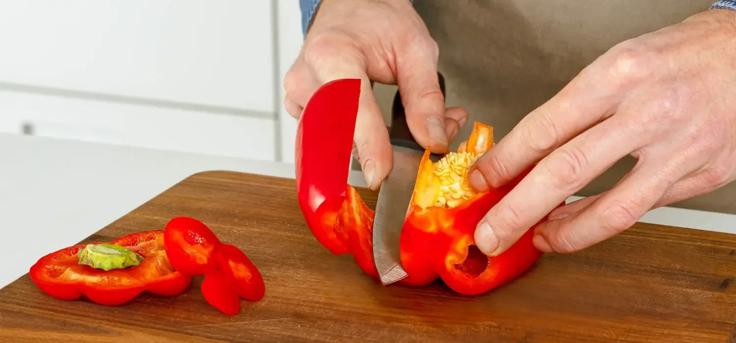 Paprika richtig schneiden