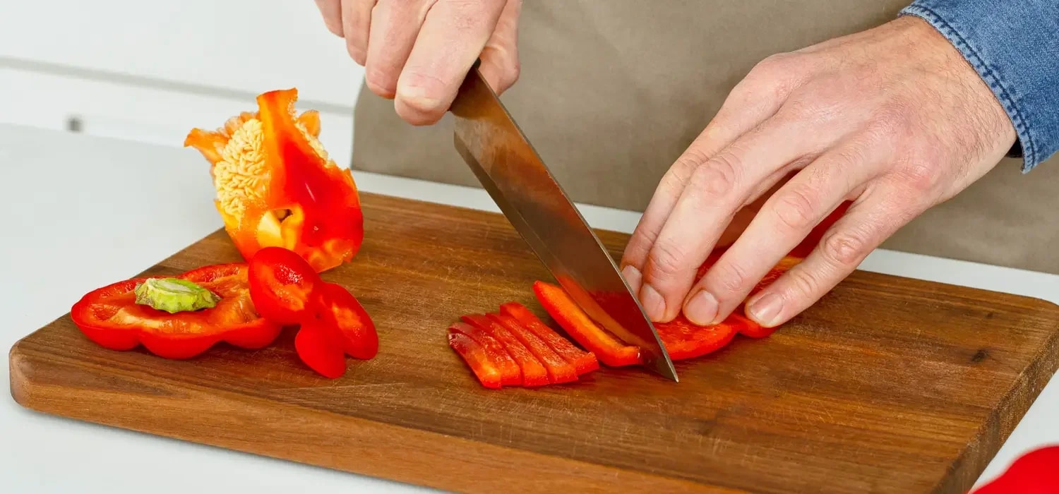 Paprika richtig schneiden