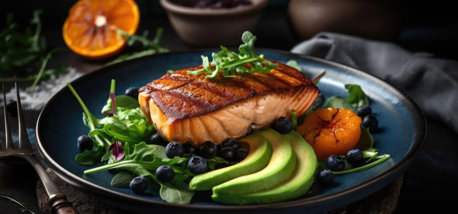 Lachs mit Salat