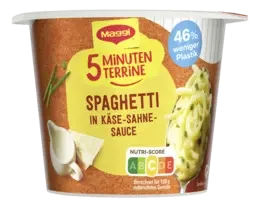 MAGGI 5 Minuten Terrine Spaghetti in Käse-Sahne-Sauce