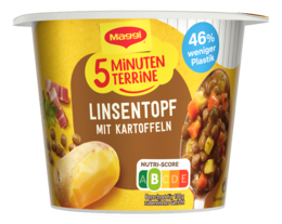 MAGGI 5 Minuten Terrine Linsentopf mit Kartoffeln