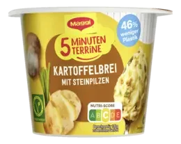 MAGGI 5 Minuten Terrine Kartoffelbrei mit Steinpilzen