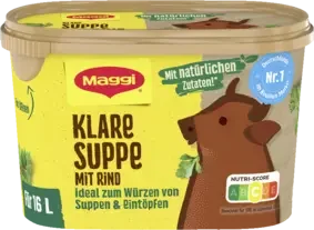 MAGGI Klare Suppe mit Rind, ergibt 16 Liter