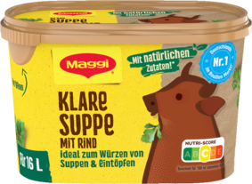 MAGGI Klare Suppe mit Rind, ergibt 16 Liter