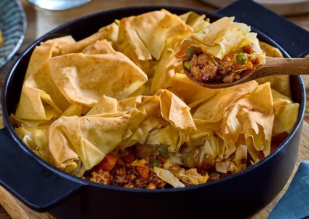 MAGGI Gemüse Hack Auflauf mit Filoteig