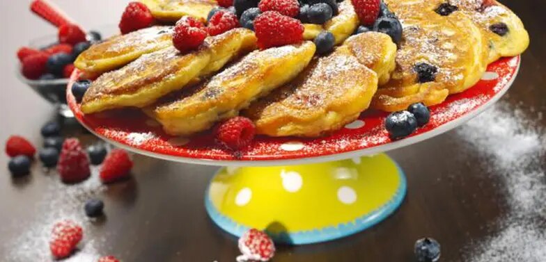 Pfannkuchen mit Beeren