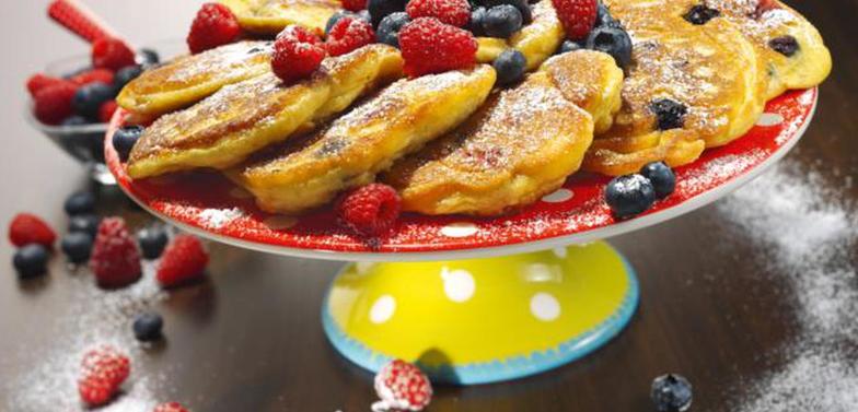 Pfannkuchen mit Beeren