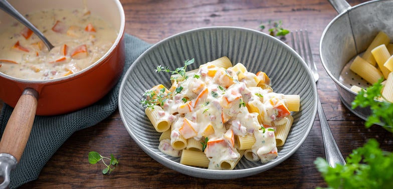 Kürbis-Carbonara