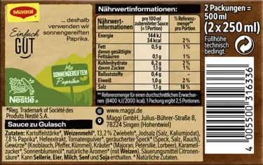Maggi Sauce zu Gulasch (2er Pack)
