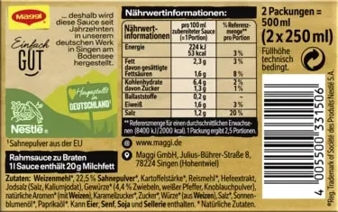 Maggi Rahm-Sauce zu Braten (2er Pack)