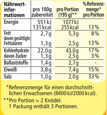 MAGGI Semmel Knödel