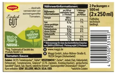 Maggi Tomaten Sauce (2er Pack)