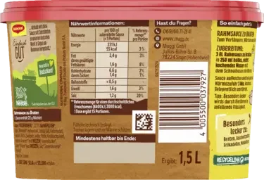 Maggi Rahm-Sauce zu Braten für 1,5L