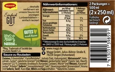 Maggi Sauce zu Rouladen (2er Pack)