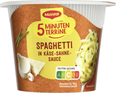 MAGGI 5 Minuten Terrine Spaghetti in Käse-Sahne-Sauce