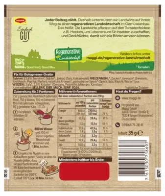 MAGGI Fix für Bologneser Gratin