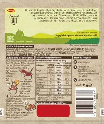 MAGGI Fix für Bologneser Gratin