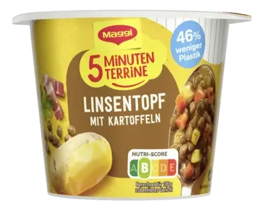 MAGGI 5 Minuten Terrine Linsentopf mit Kartoffeln